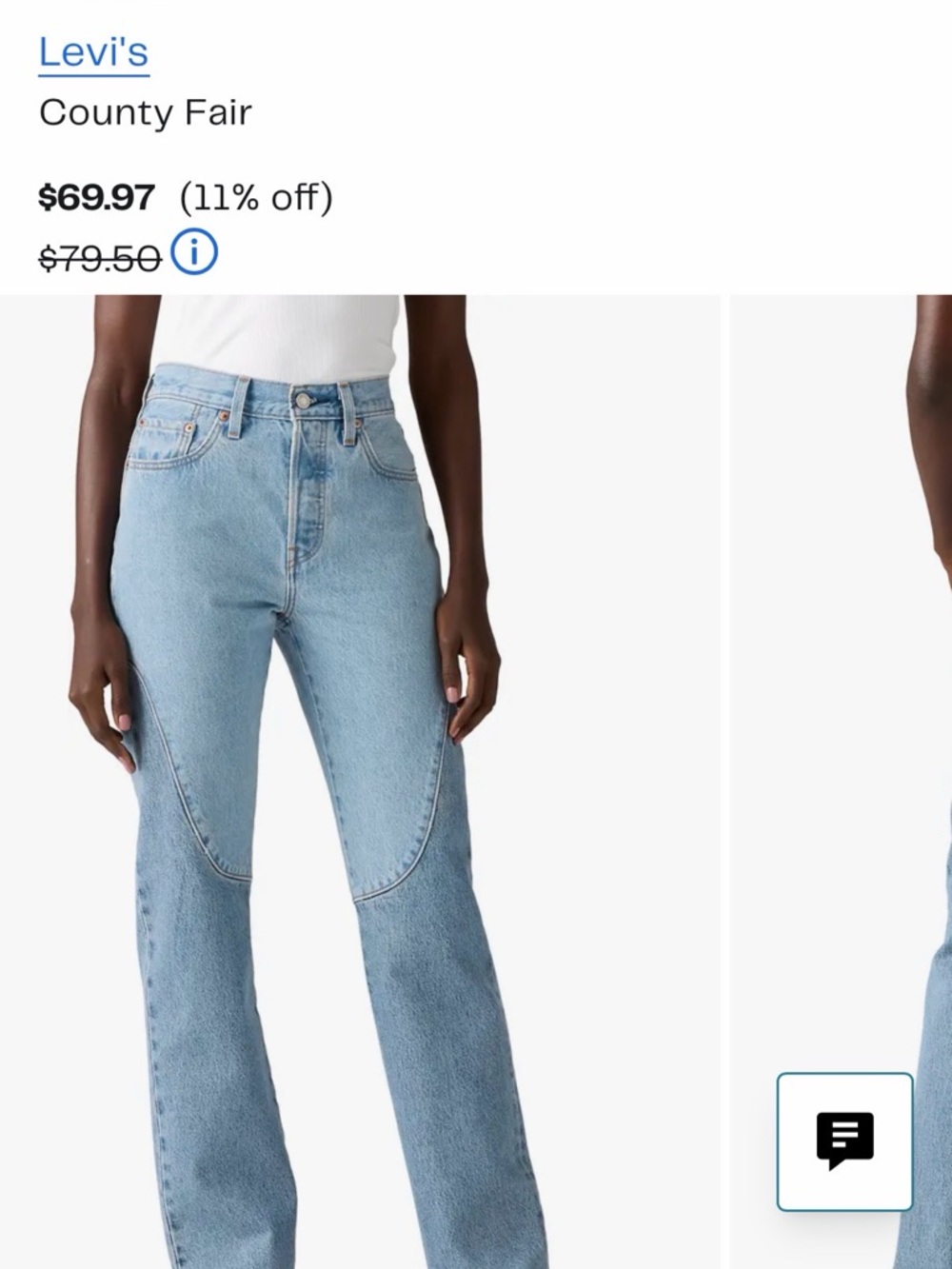 Levi's County Fair High-Rise Light Blue Wide-Leg Jeans